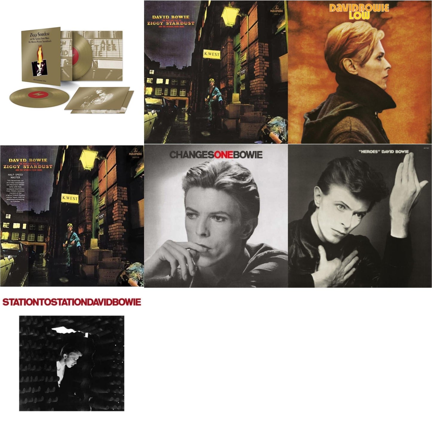 David Bowie - Heroes (2017 Remaster) & Low (2017 Remaster) & Station To Station (2016 Remastered Version) & Changesonebowie (180G) & Rise & Fall Of Ziggy Stardust & The Spiders From Mars (2012 Remaster/Half-Speed Master) & Ziggy Stardust & The