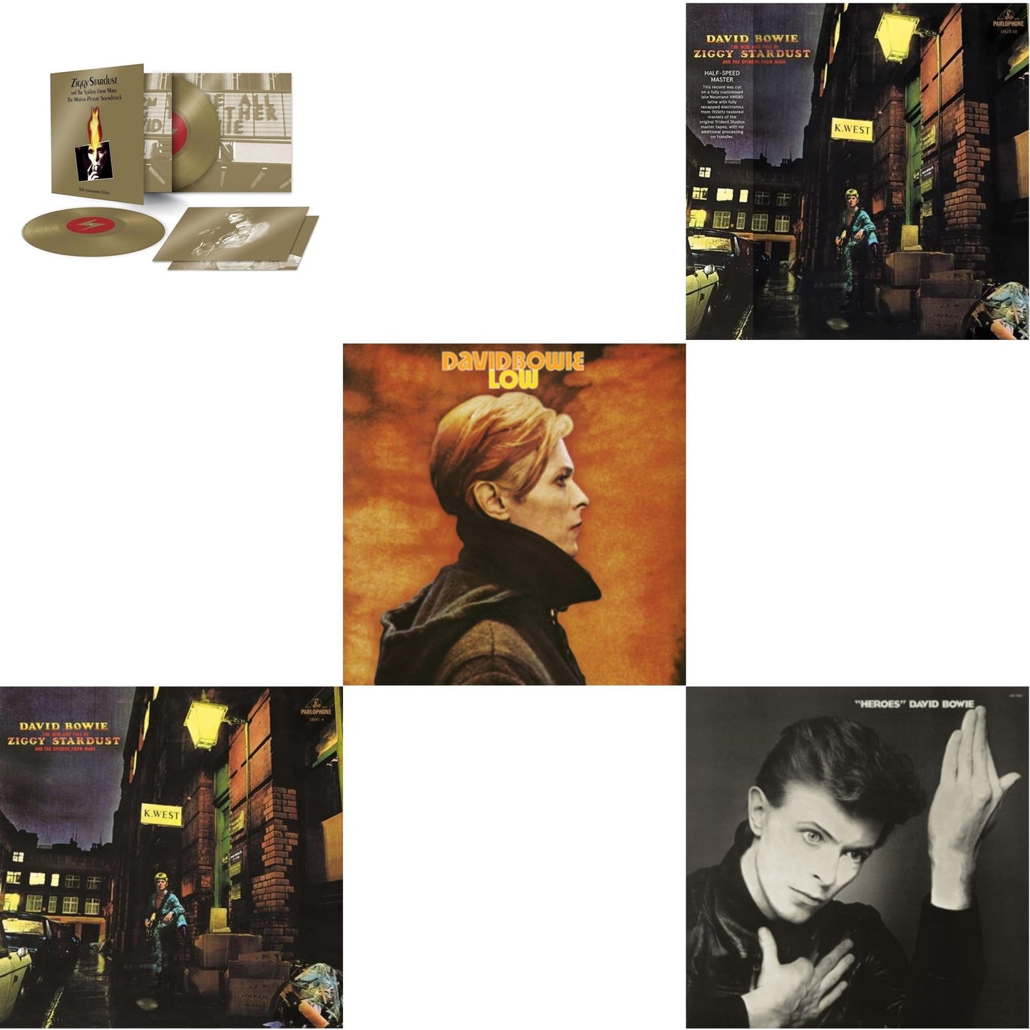 Heroes (2017 Remaster) & Low (2017 Remaster) & Rise & Fall Of Ziggy Stardust & The Spiders From Mars (2012 Remaster/Half-Speed Master) & Ziggy Stardust & The Spiders From Mars Ost (50Th Anniversary/2LP) & Rise & Fall Of Ziggy Stardust (2012 Remaster)