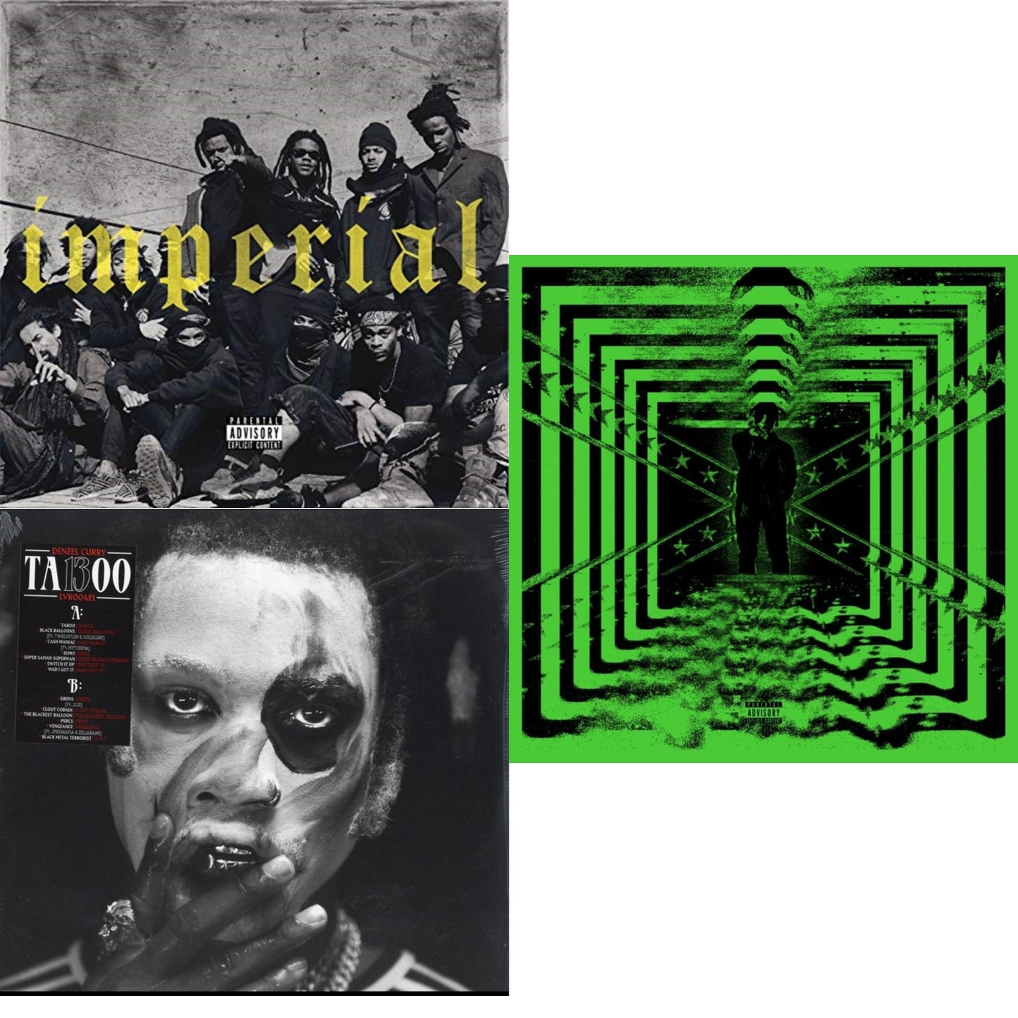 Imperial & Ta13oo (Red Slushie LP Vinyl) & 32 Zel (Neon Yellow LP Vinyl)