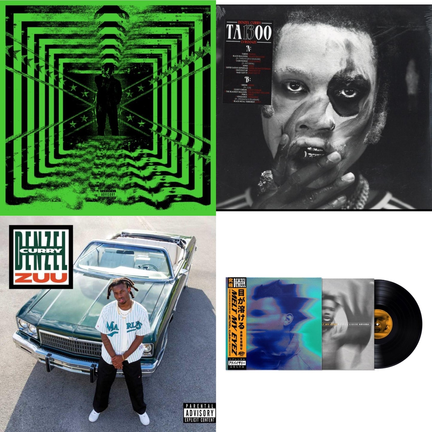 This is a 4 LP Vinyl SKU bundle.
1.This LP Vinyl is brand new.Format: LP VinylMusic Style: Hardcore Hip-HopThis item's title is: 32 Zel (Neon Yellow LP Vinyl)Artist: Denzel CurryLabel: LOMA VISTABarcode: 888072541252Release Date: 9/22/2023
2.This LP Vinyl is brand new.
