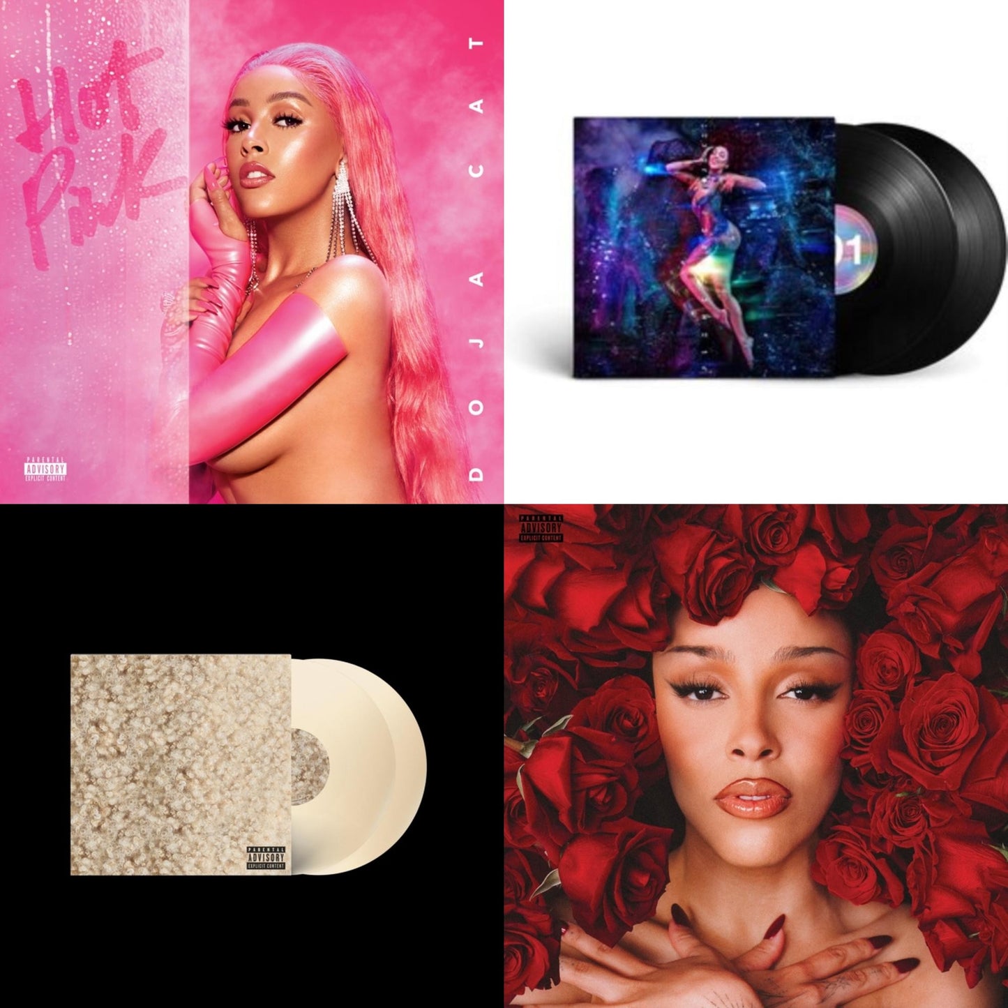 Hot Pink (150G/Opaque Pink LP Vinyl/Dl Insert) & Planet Her (Deluxe/2LP/140G) & Scarlet 2 Claude (X) (2LP/Opaque Bone Vinyl) & Vie (X) (2LP)