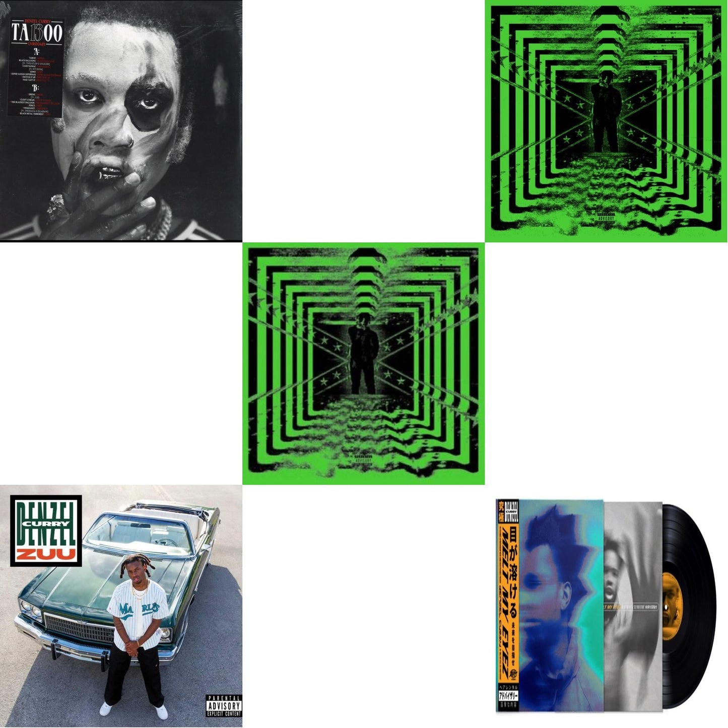 32 Zel (X) (Silver/Black Splatter LP Vinyl) & Ta13oo (Red Slushie LP Vinyl) & Zuu & Melt My Eyez See Your Future & 32 Zel (Neon Yellow LP Vinyl)