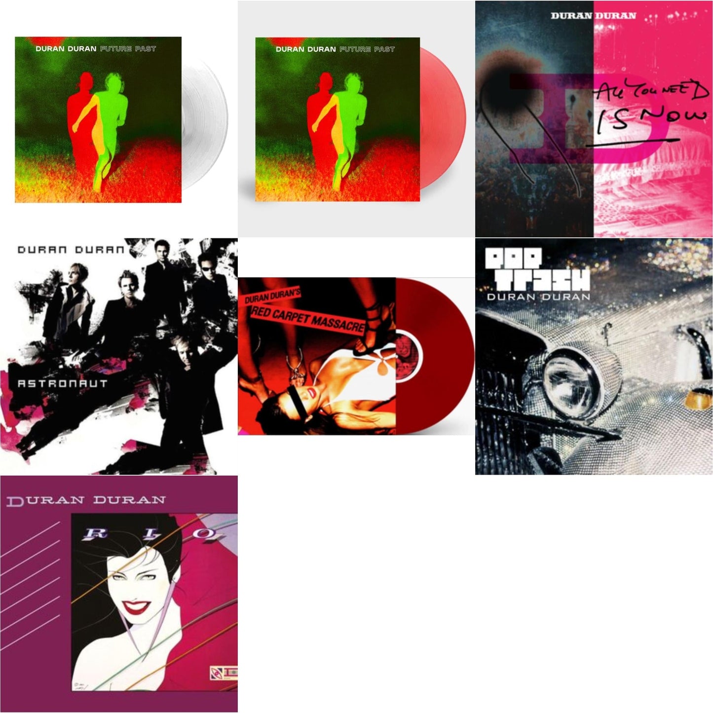 Future Past & Future Past (Transparent Red LP Vinyl) (I) & All You Need Is Now (Magenta Vinyl/2LP) (I) & Astronaut (Milky Clear Vinyl/2LP) (I) & Red Carpet Massacre (Translucent Ruby Vinyl/2LP) (I) & Pop Trash (2LP) & Rio (2009 Remaster)