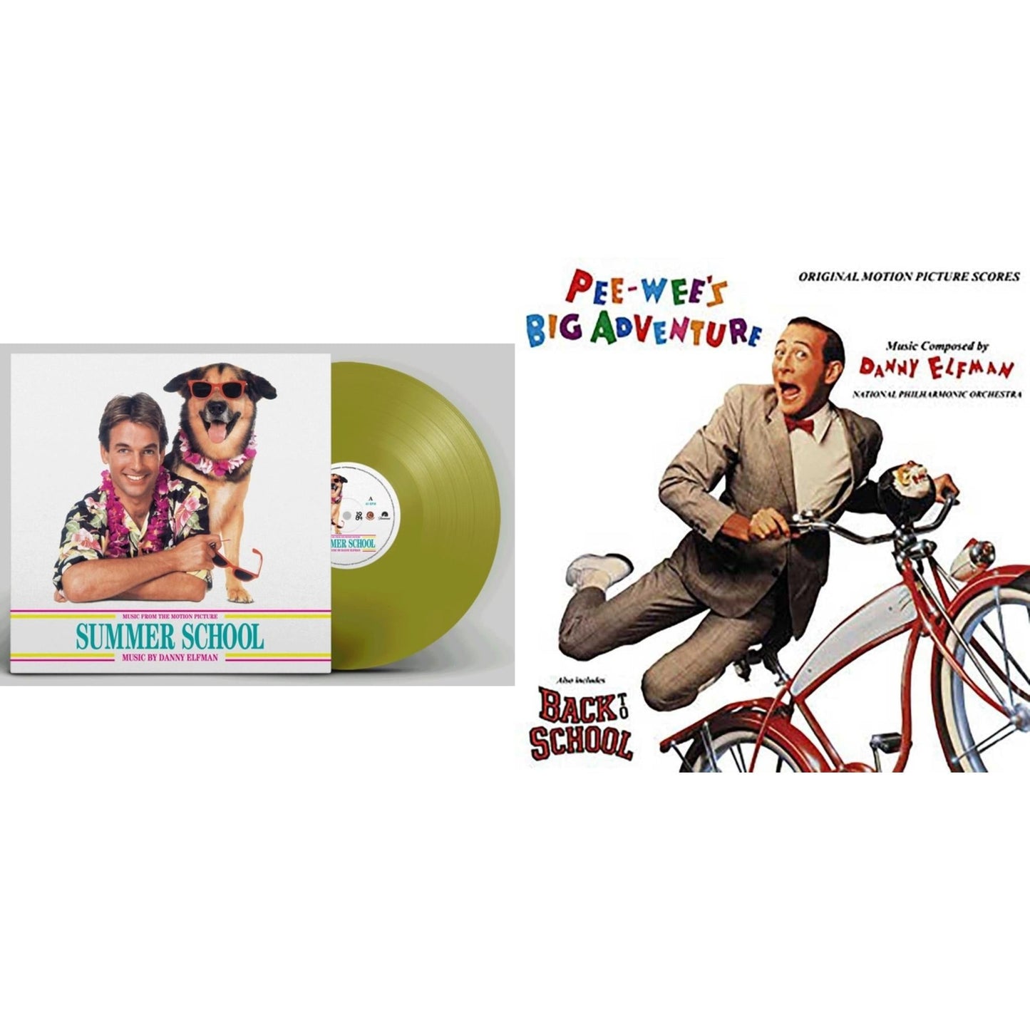 Pee-Wee's Big Adventure Ost (Red LP Vinyl) & Summer School Ost (Random Seafoam Green Or Beer Yellow LP Vinyl/Remastered/45RPM/Gatefold/Limited)