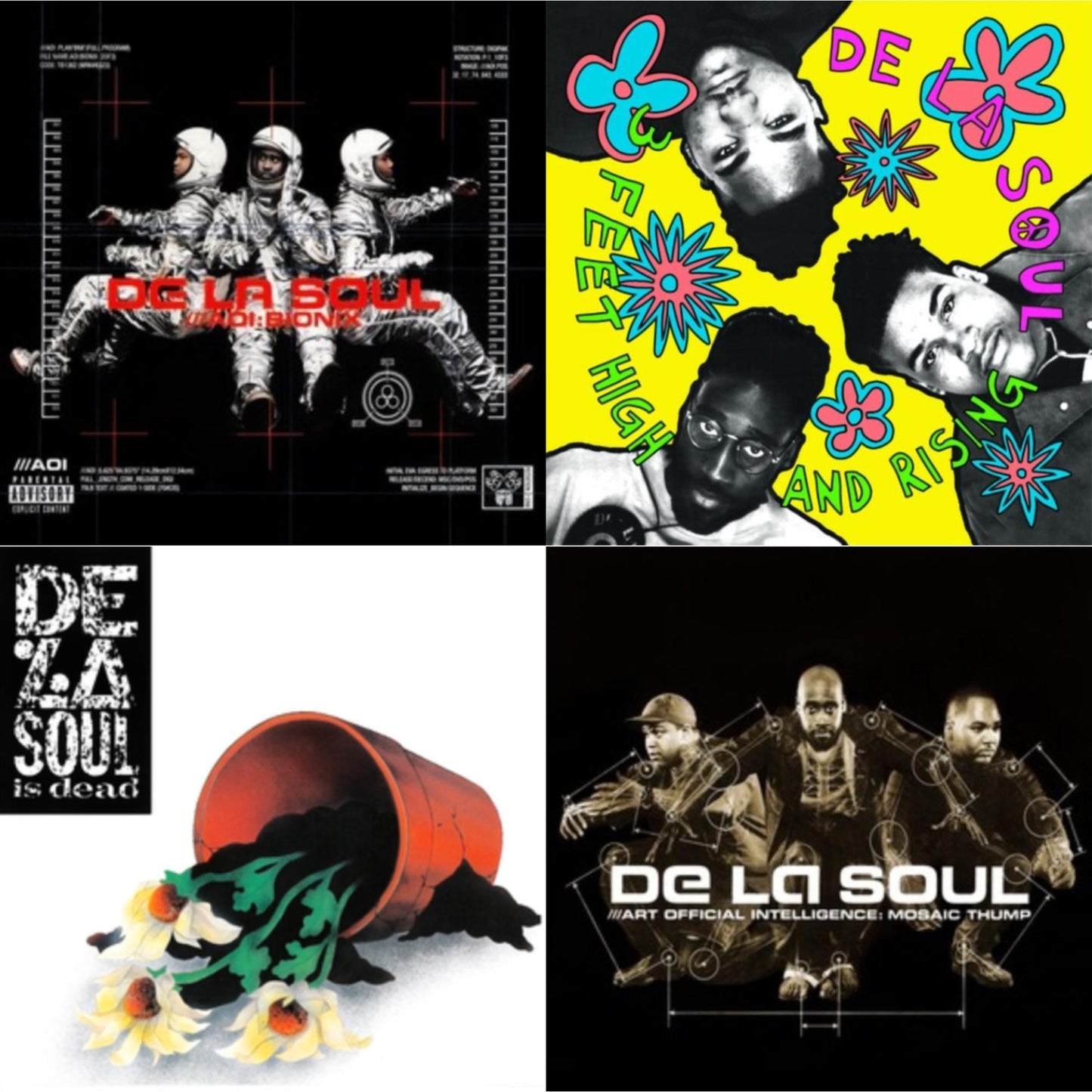 This is a 4 LP Vinyl SKU bundle.
1.This LP Vinyl is brand new.Format: LP VinylMusic Style: Jazzy Hip-HopThis item's title is: Aoi: Bionix (Remaster/2LP)Artist: De La SoulLabel: CHRYSALISBarcode: 810098503051Release Date: 8/11/2023
2.This LP Vinyl is brand new.