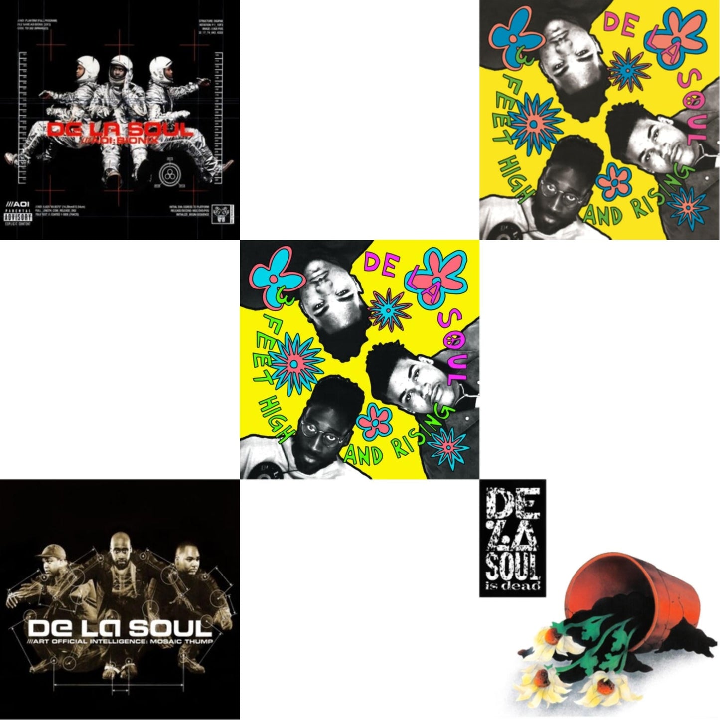 This is a 5 LP Vinyl SKU bundle.
1.This LP Vinyl is brand new.Format: LP VinylMusic Style: Jazzy Hip-HopThis item's title is: Aoi: Bionix (Remaster/2LP)Artist: De La SoulLabel: CHRYSALISBarcode: 810098503051Release Date: 8/11/2023
2.This LP Vinyl is brand new.