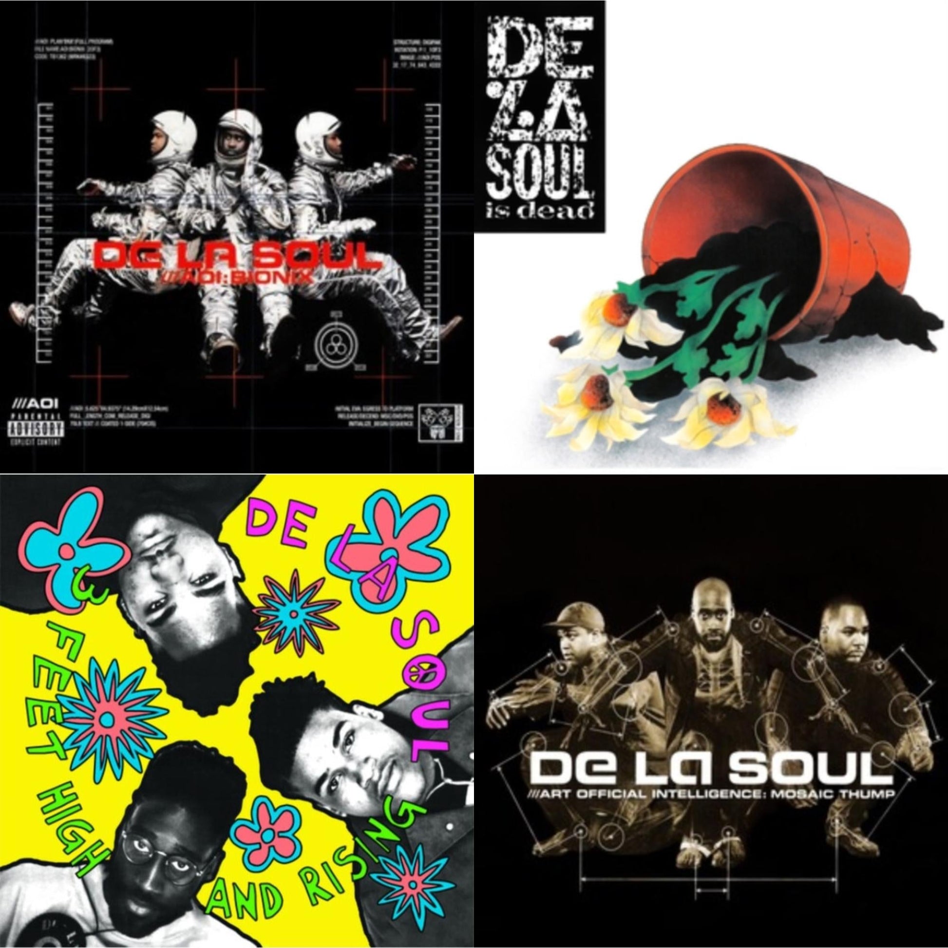 This is a 4 LP Vinyl SKU bundle.
1.This LP Vinyl is brand new.Format: LP VinylMusic Style: Jazzy Hip-HopThis item's title is: Aoi: Bionix (Remaster/2LP)Artist: De La SoulLabel: CHRYSALISBarcode: 810098503051Release Date: 8/11/2023
2.This LP Vinyl is brand new.
