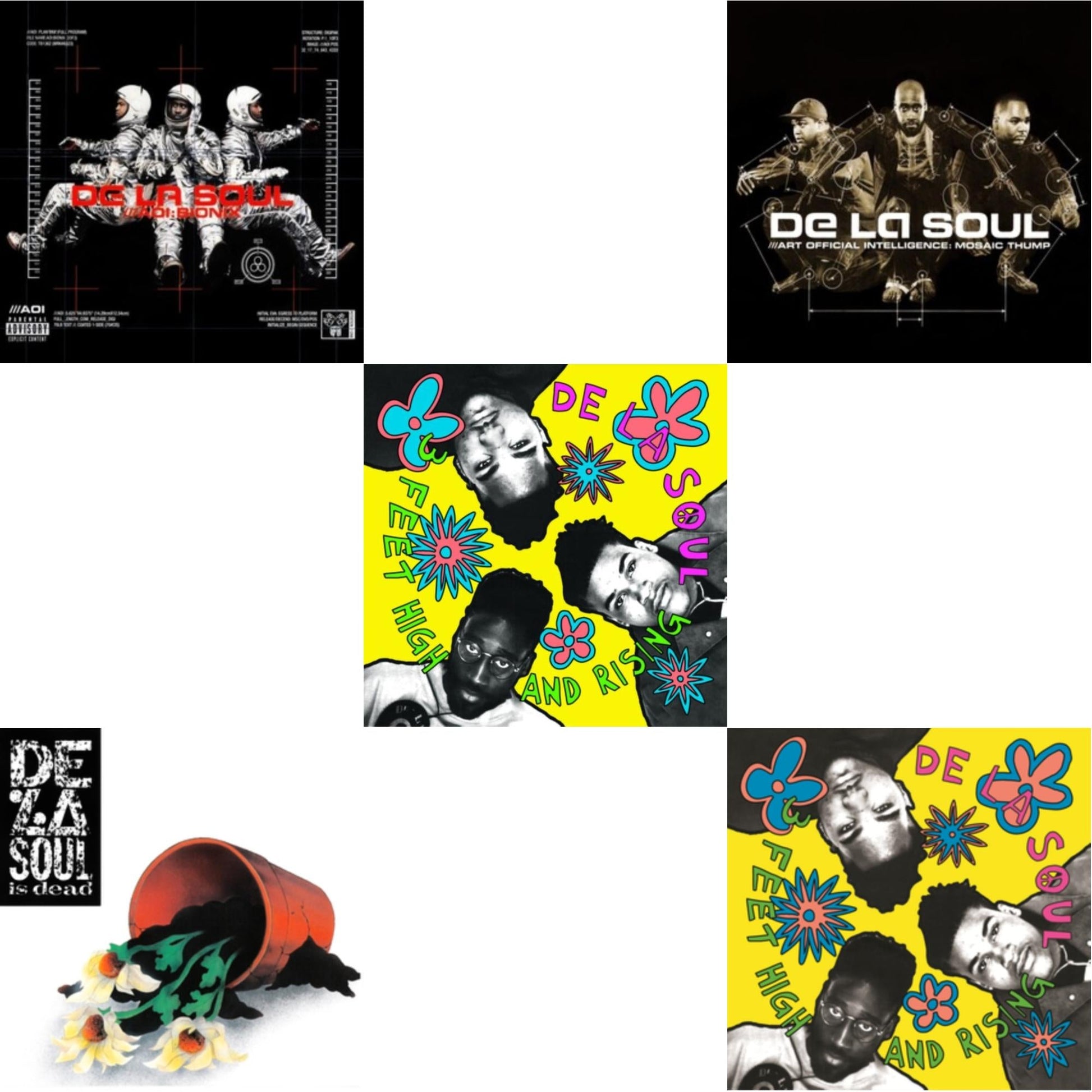 This is a 5 LP Vinyl SKU bundle.
1.This LP Vinyl is brand new.Format: LP VinylMusic Style: Jazzy Hip-HopThis item's title is: Aoi: Bionix (Remaster/2LP)Artist: De La SoulLabel: CHRYSALISBarcode: 810098503051Release Date: 8/11/2023
2.This LP Vinyl is brand new.