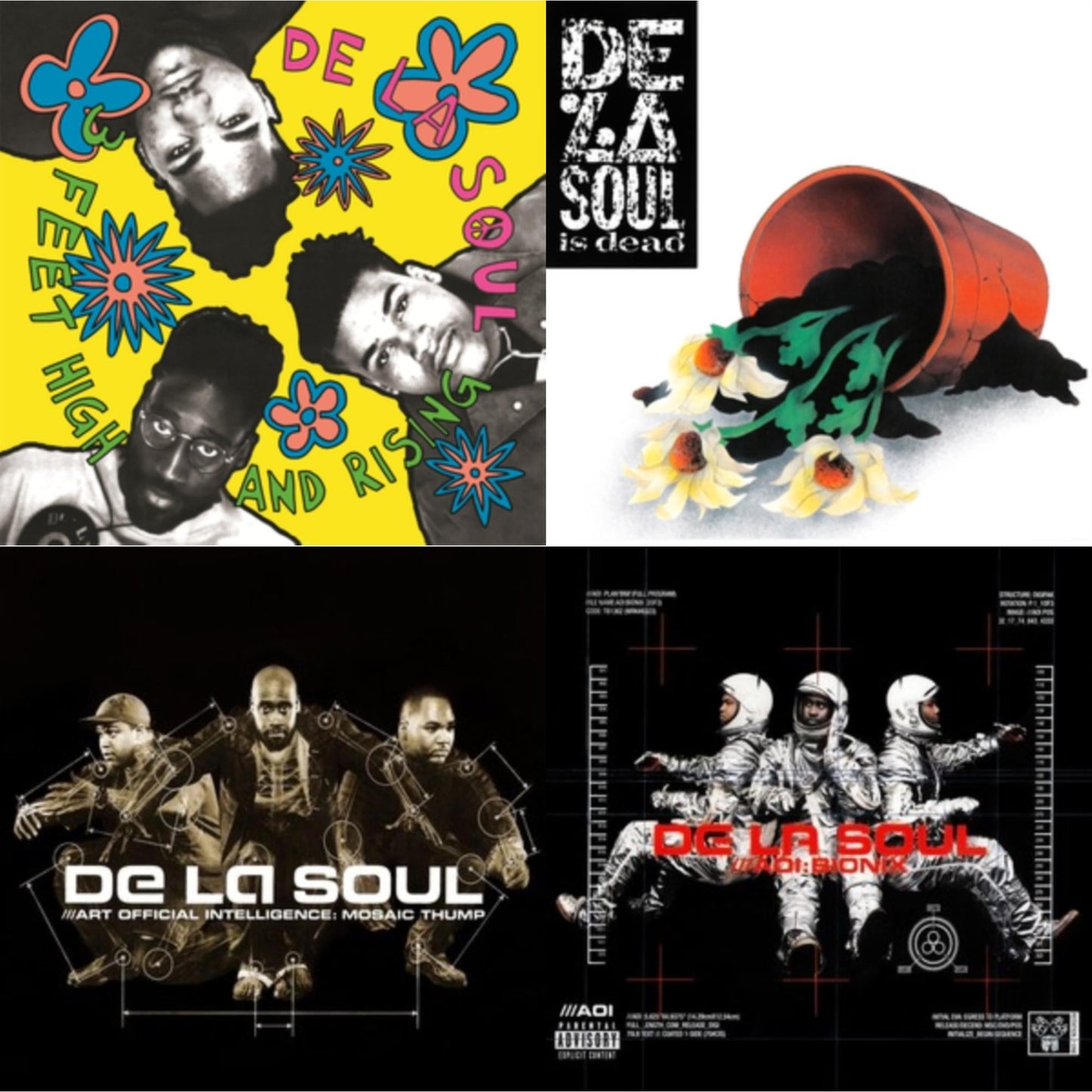 This is a 4 LP Vinyl SKU bundle.
1.This LP Vinyl is brand new.Format: LP VinylMusic Style: ConsciousThis item's title is: 3 Feet High & Rising (2LP)Artist: De La SoulLabel: CHRYSALISBarcode: 810098502603Release Date: 3/3/2023
2.This LP Vinyl is brand new.