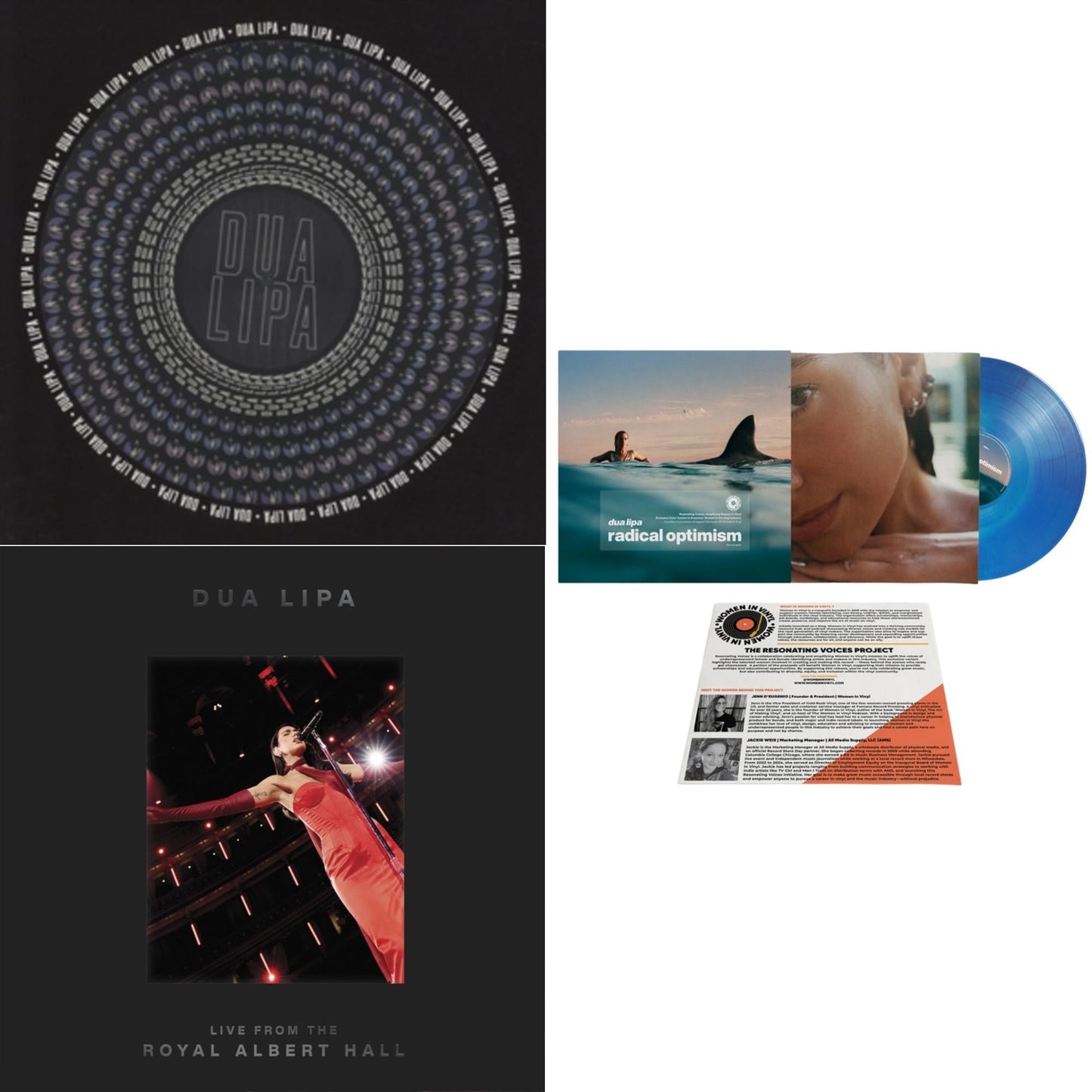 Dua Lipa (Zoetrope Picture Disc) & Live At The Royal Albert Hall (2LP) & Radical Optimism (Galaxy Blue LP Vinyl) (Women In LP Vinyl/Ams Exclusive)