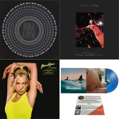 Dua Lipa (Zoetrope Picture Disc) & Live At The Royal Albert Hall (2LP) & Future Nostalgia (5Th Ann/3LP/New Artwork/Splatter Vinyl) & Radical Optimism (Galaxy Blue LP Vinyl) (Women In LP Vinyl/Ams Exclusive)