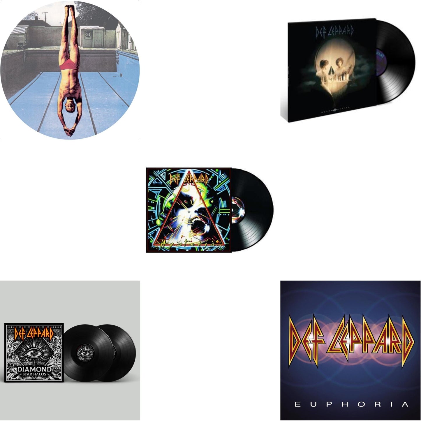 High 'N' Dry (Picture Dsic) & Diamond Star Halos (2LP) & Hysteria (2 LP) & Retro Active (2LP) & Euphoria (2LP)