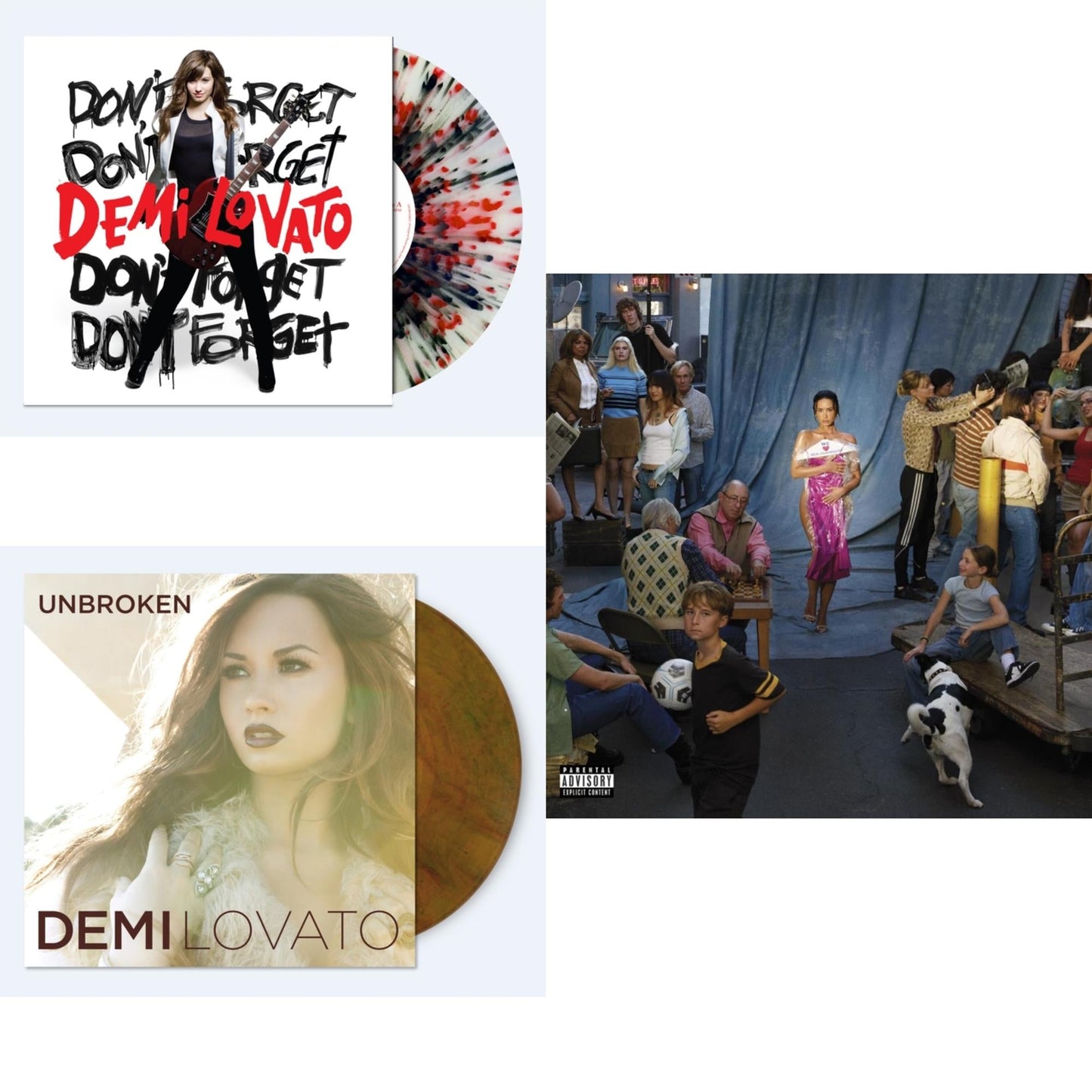 Don't Forget (Clear/Red-Black Splatter LP Vinyl) & Unbroken (Lava Mix LP Vinyl) & It's Not That Deep (X) (Lavender Daydream LP Vinyl)