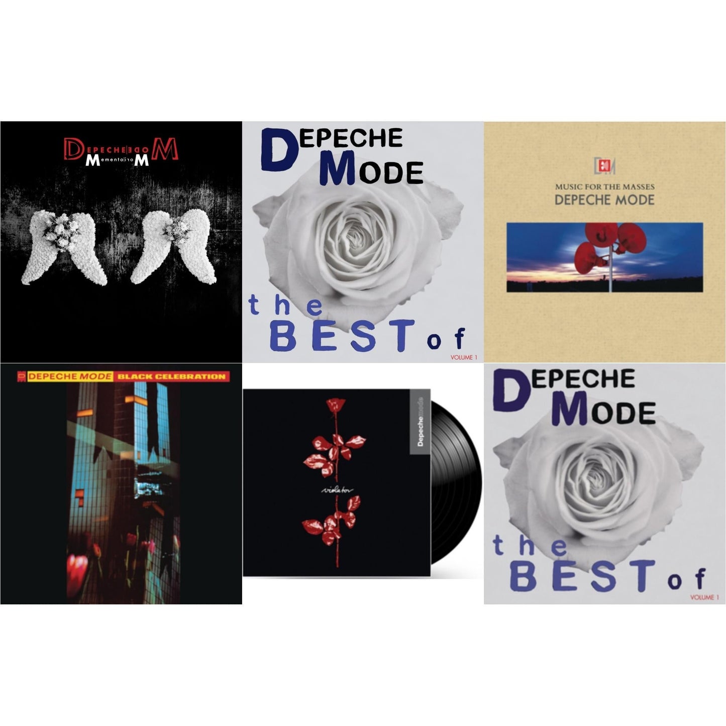 Memento Mori (2LP/Tri-Fold Jacket/Inner Sleeves/Poster) & Best Of Depeche Mode Vol. 1 (3LP) & Music For The Masses (180G) & Black Celebration (180G) & Violator (180G) & Best Of Depeche Mode Vol.1