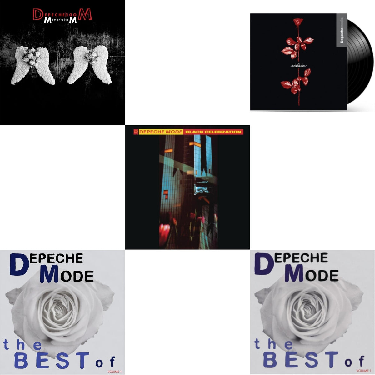 Memento Mori (2LP/Tri-Fold Jacket/Inner Sleeves/Poster) & Best Of Depeche Mode Vol. 1 (3LP) & Black Celebration (180G) & Violator (180G) & Best Of Depeche Mode Vol.1