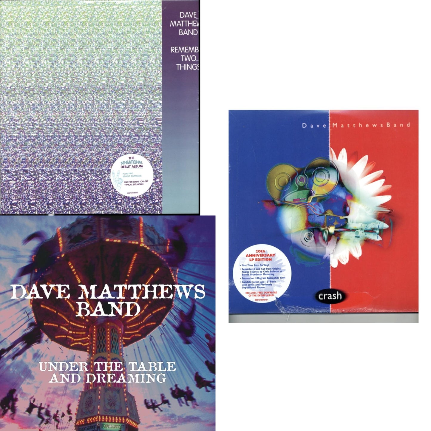 Remember Two Things (2LP/180G/Dl Card) & Under The Table And Dreaming (2 LP/150G/Dl Code) & Crash Anniversary Edition (2LP/180G/Dl Card/Deluxe LP/Gatefold)