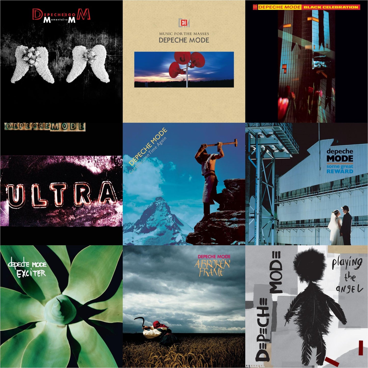 Memento Mori (Booklet) & Music For The Masses & Black Celebration & Ultra & Construction Time Again & Some Great Reward & Exciter & Broken Frame & Playing The Angel