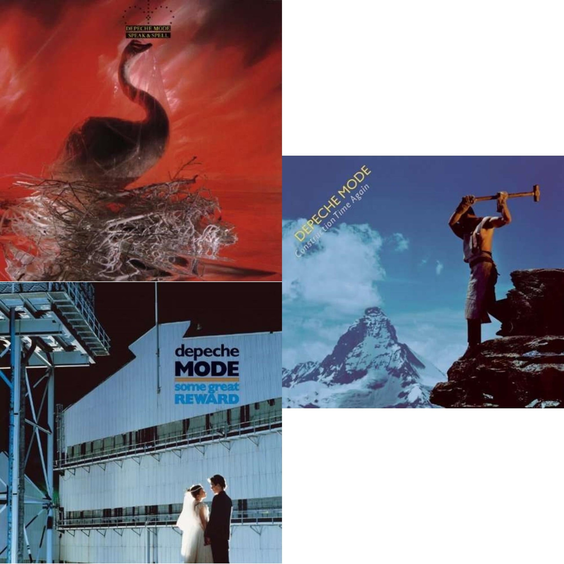 This is a 3 LP Vinyl SKU bundle.
1.This LP Vinyl is brand new.Format: LP VinylMusic Style: Synth-popThis item's title is: Speak & SpellArtist: Depeche ModeLabel: RHINO/WARNER BROS.Barcode: 081227960889Release Date: 5/27/2014
2.This LP Vinyl is brand new.