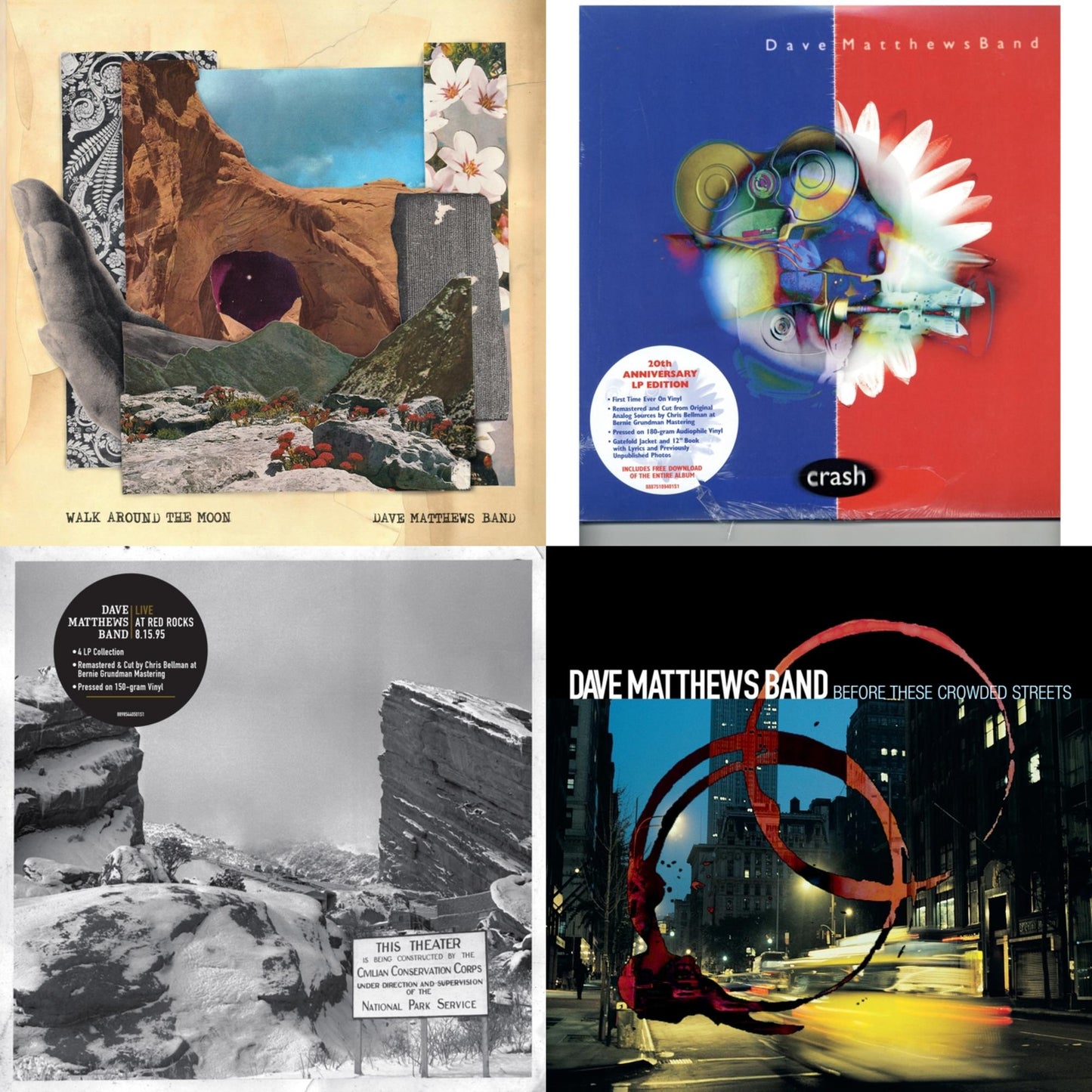 Before These Crowded Streets (2LP) & Walk Around The Moon & Crash Anniversary Edition (2LP/180G/Dl Card/Deluxe LP/Gatefold) & Live At Red Rocks 8.15.95 (4LP/150G/Box)