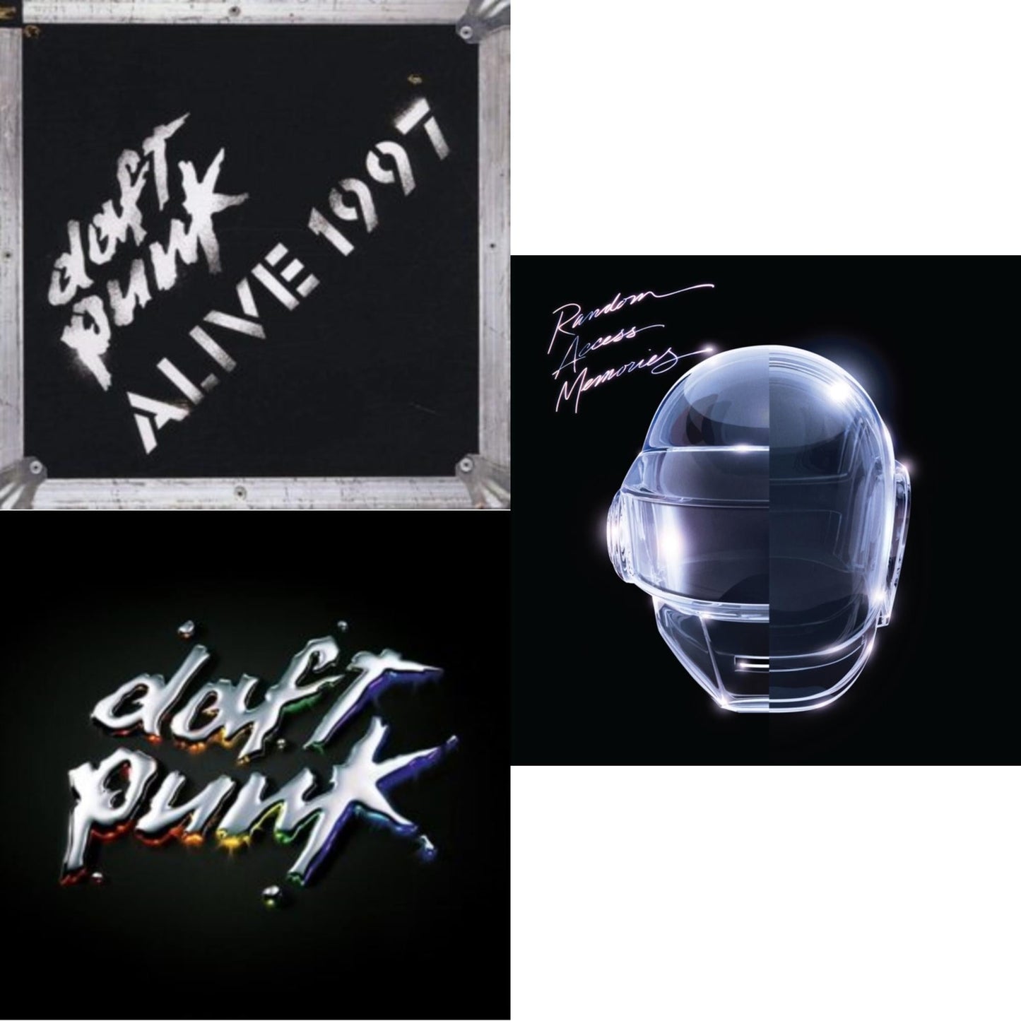 This is a 3 LP Vinyl SKU bundle.
1.This LP Vinyl is brand new.Format: LP VinylMusic Style: DiscoThis item's title is: DiscoveryArtist: Daft PunkLabel: DAFT LIFE LTD.Barcode: 190296617164Release Date: 2/18/2022
2.This LP Vinyl is brand new.