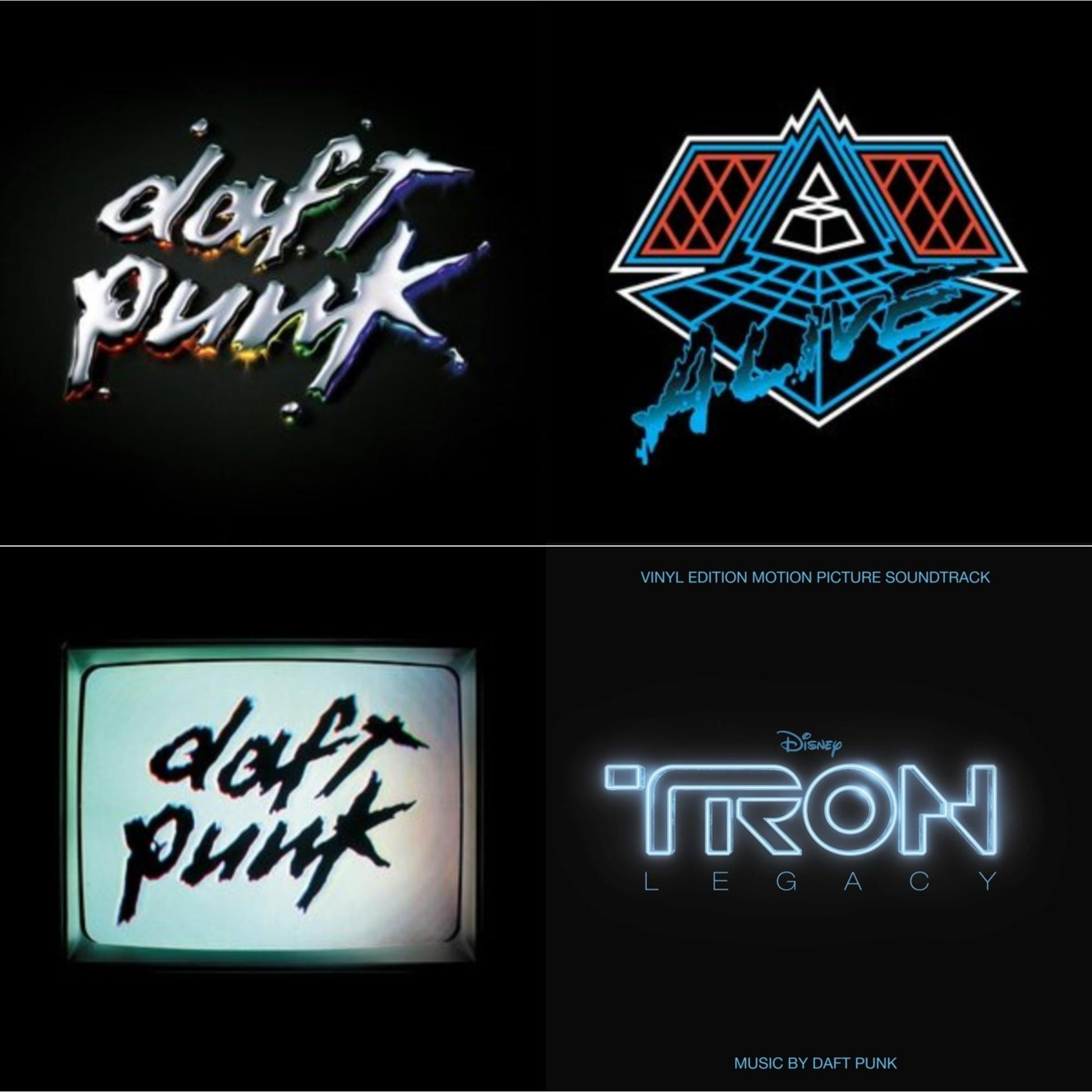 This is a 4 LP Vinyl SKU bundle.
1.This LP Vinyl is brand new.Format: LP VinylMusic Style: DiscoThis item's title is: DiscoveryArtist: Daft PunkLabel: DAFT LIFE LTD.Barcode: 190296617164Release Date: 2/18/2022
2.This LP Vinyl is brand new.