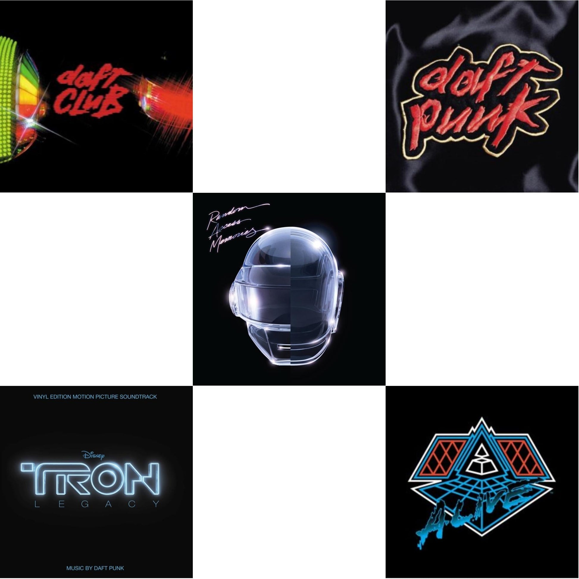 This is a 5 LP Vinyl SKU bundle.
1.This LP Vinyl is brand new.Format: LP VinylMusic Style: SoundtrackThis item's title is: Tron: Legacy Ost (2LP/180G)Artist: Daft PunkLabel: WALT DISNEY RECORDSBarcode: 050087239855Release Date: 8/21/2015
2.This LP Vinyl is brand new.