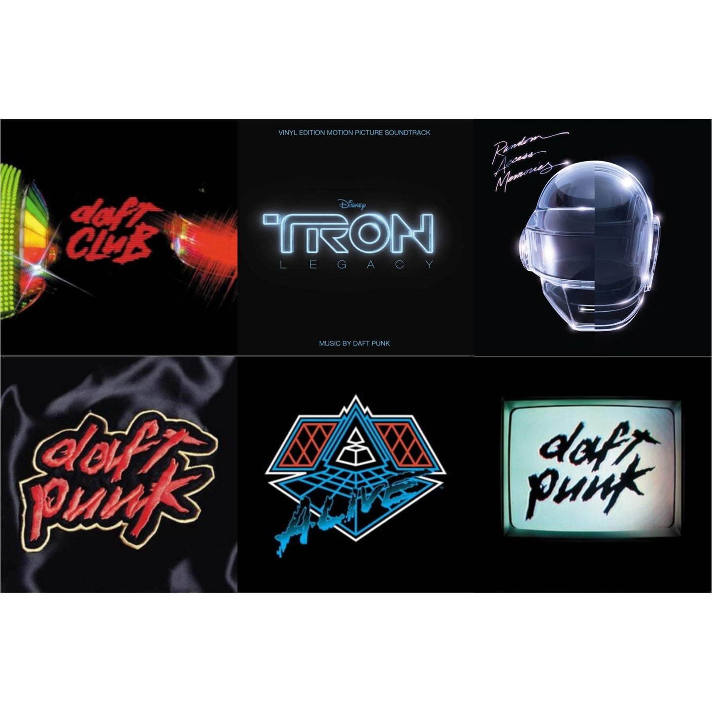 This is a 6 LP Vinyl SKU bundle.
1.This LP Vinyl is brand new.Format: LP VinylMusic Style: HouseThis item's title is: Daft Club (2LP)Artist: Daft PunkLabel: Rock/PopBarcode: 190296611865Release Date: 9/9/2022
2.This LP Vinyl is brand new.