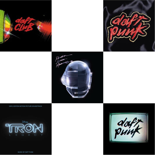 This is a 5 LP Vinyl SKU bundle.
1.This LP Vinyl is brand new.Format: LP VinylMusic Style: HouseThis item's title is: Daft Club (2LP)Artist: Daft PunkLabel: Rock/PopBarcode: 190296611865Release Date: 9/9/2022
2.This LP Vinyl is brand new.