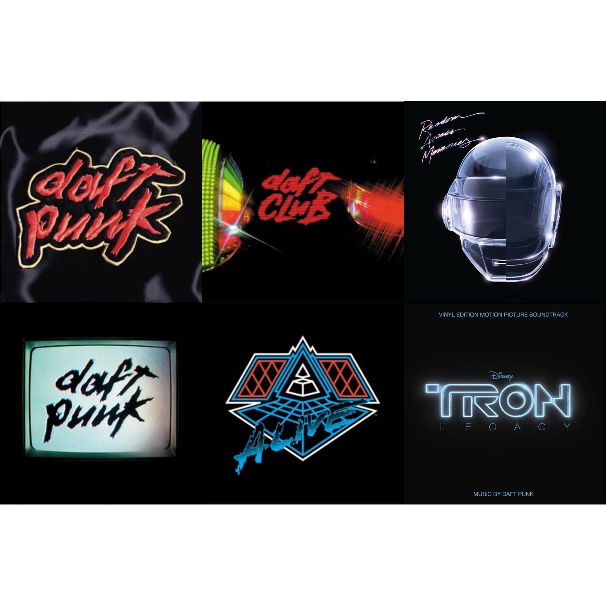 This is a 6 LP Vinyl SKU bundle.
1.This LP Vinyl is brand new.Format: LP VinylMusic Style: HouseThis item's title is: HomeworkArtist: Daft PunkLabel: DAFT LIFE LTD.Barcode: 190296611926Release Date: 5/6/2022
2.This LP Vinyl is brand new.