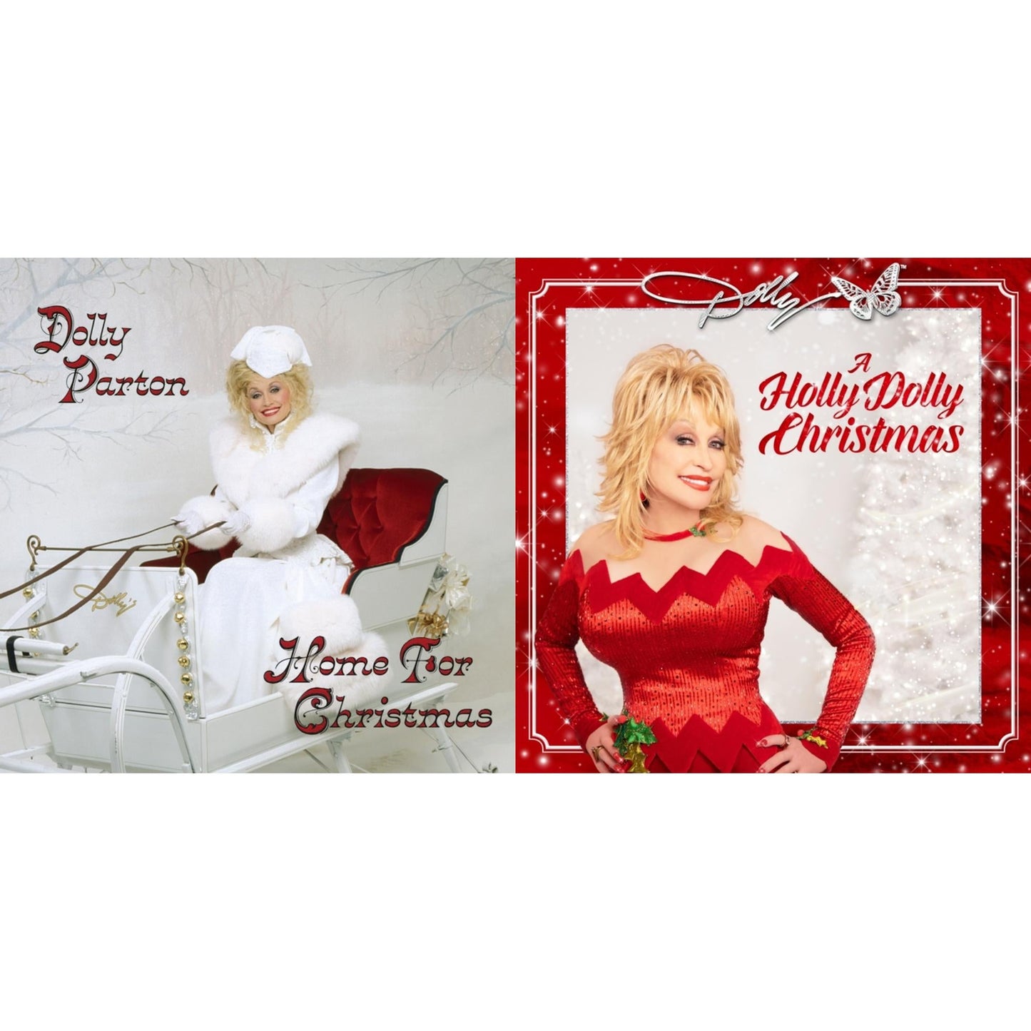 Dolly Parton - Holly Dolly Christmas (Opaque Red LP Vinyl) & Home For Christmas (140G)
