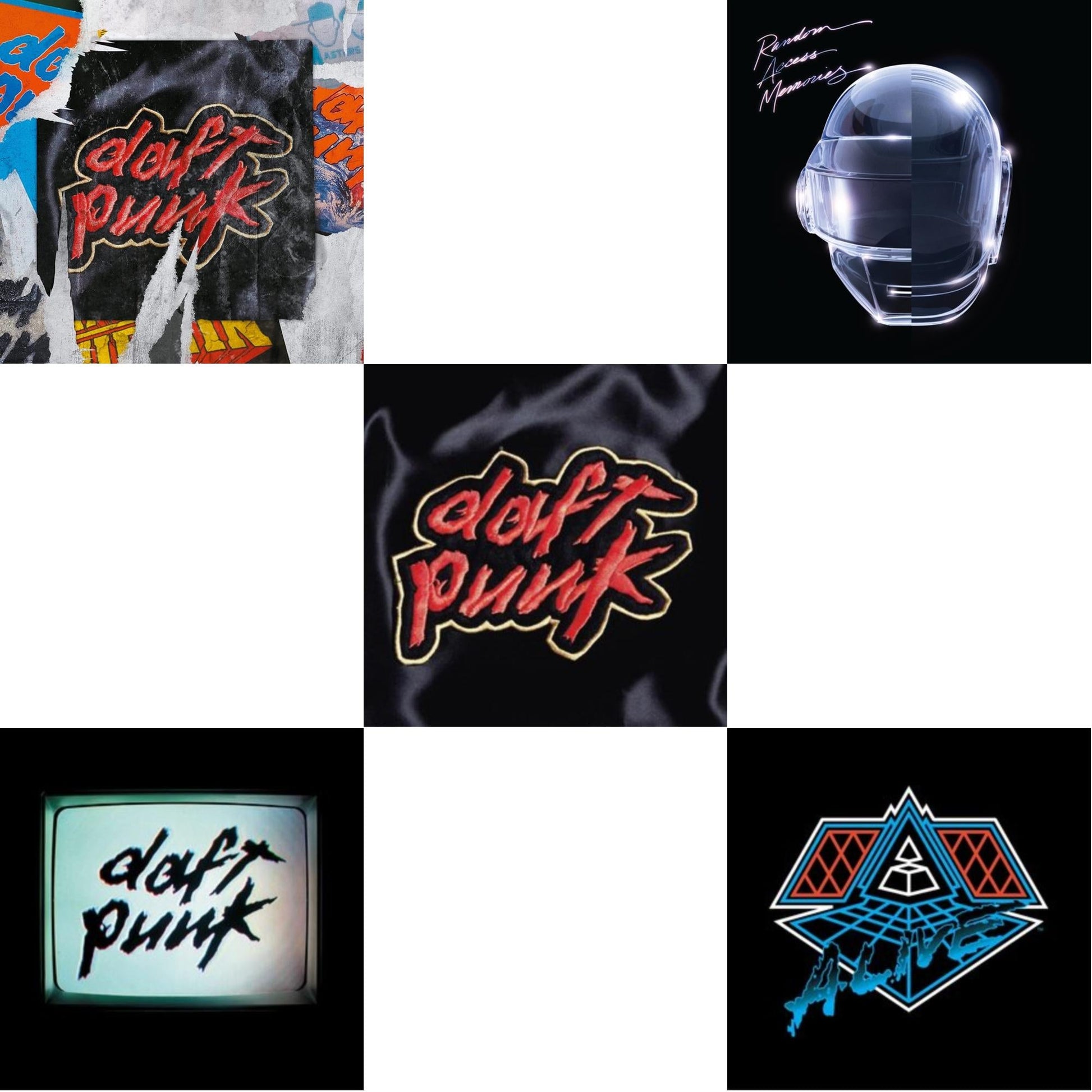 This is a 5 LP Vinyl SKU bundle.
1.This LP Vinyl is brand new.Format: LP VinylMusic Style: HouseThis item's title is: Human After All (2LP)Artist: Daft PunkLabel: ADA (6)Barcode: 190296611902Release Date: 9/9/2022
2.This LP Vinyl is brand new.