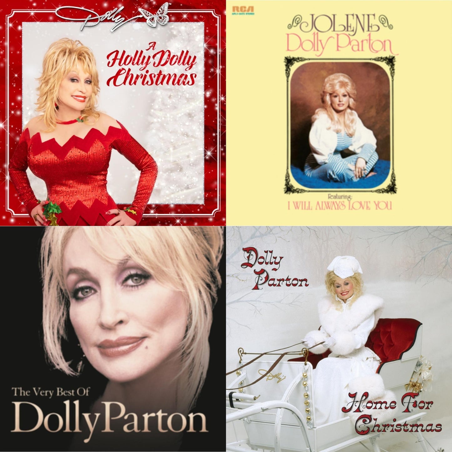 This is a 4 LP Vinyl SKU bundle.
1.This LP Vinyl is brand new.Format: LP VinylMusic Style: VocalThis item's title is: Holly Dolly Christmas (Opaque Red LP Vinyl)Artist: Dolly PartonLabel: 12TONE MUSICBarcode: 190296821790Release Date: 11/13/2020
2.This LP Vinyl is brand new.