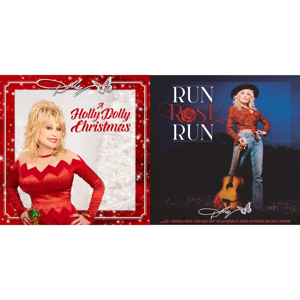 Holly Dolly Christmas (Opaque Red LP Vinyl) & Run Rose Run