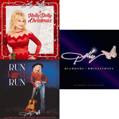 Holly Dolly Christmas (Opaque Red LP Vinyl) & Run Rose Run & Diamonds & Rhinestones: The Greatest Hits Collection (2LP)