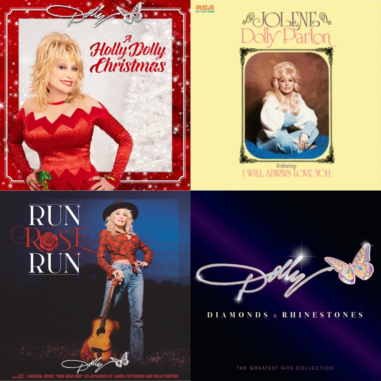 Holly Dolly Christmas (Opaque Red LP Vinyl) & Jolene (140G/Dl Insert) & Run Rose Run & Diamonds & Rhinestones: The Greatest Hits Collection (2LP)
