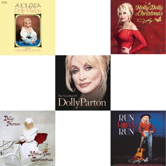 This is a 5 LP Vinyl SKU bundle.
1.This LP Vinyl is brand new.Format: LP VinylMusic Style: CountryThis item's title is: Jolene (140G/Dl Insert)Artist: Dolly PartonLabel: LEGACY/ SME NASHVILLEBarcode: 190759589618Release Date: 8/23/2019
2.This LP Vinyl is brand new.