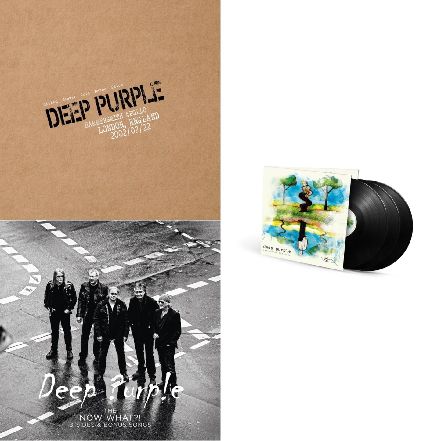 Live In London 2002 (3LP/Import) & Now What?! B-Sides & Bonus Songs (Purple LP Vinyl) & Rapture Of The Deep (20Th Anniversary Remix/3LP/180G)