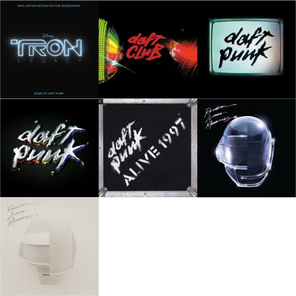 This is a 7 LP Vinyl SKU bundle.
1.This LP Vinyl is brand new.Format: LP VinylMusic Style: SoundtrackThis item's title is: Tron: Legacy Ost (2LP/180G)Artist: Daft PunkLabel: WALT DISNEY RECORDSBarcode: 050087239855Release Date: 8/21/2015
2.This LP Vinyl is brand new.