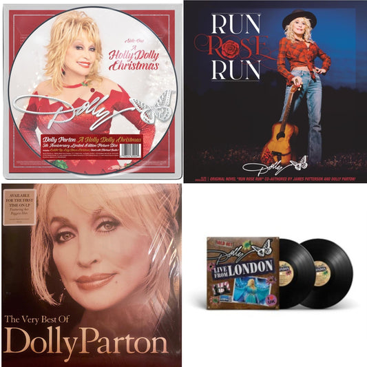 Holly Dolly Christmas (Picture Disc) & Run Rose Run & Very Best Of Dolly Parton (2LP) & Dolly: Live From London (2LP)