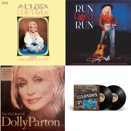 Jolene (140G/Dl Insert) & Run Rose Run & Very Best Of Dolly Parton (2LP) & Dolly: Live From London (2LP)