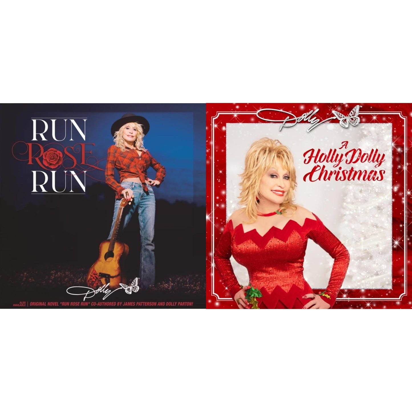 Dolly Parton - Holly Dolly Christmas (Opaque Red LP Vinyl) & Run Rose Run