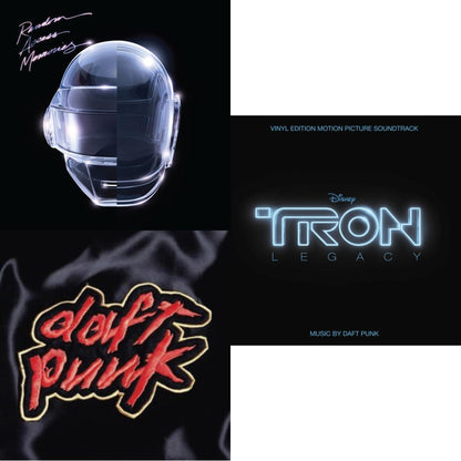 This is a 3 LP Vinyl SKU bundle.
1.This LP Vinyl is brand new.Format: LP VinylMusic Style: SoundtrackThis item's title is: Tron: Legacy Ost (2LP/180G)Artist: Daft PunkLabel: WALT DISNEY RECORDSBarcode: 050087239855Release Date: 8/21/2015
2.This LP Vinyl is brand new.