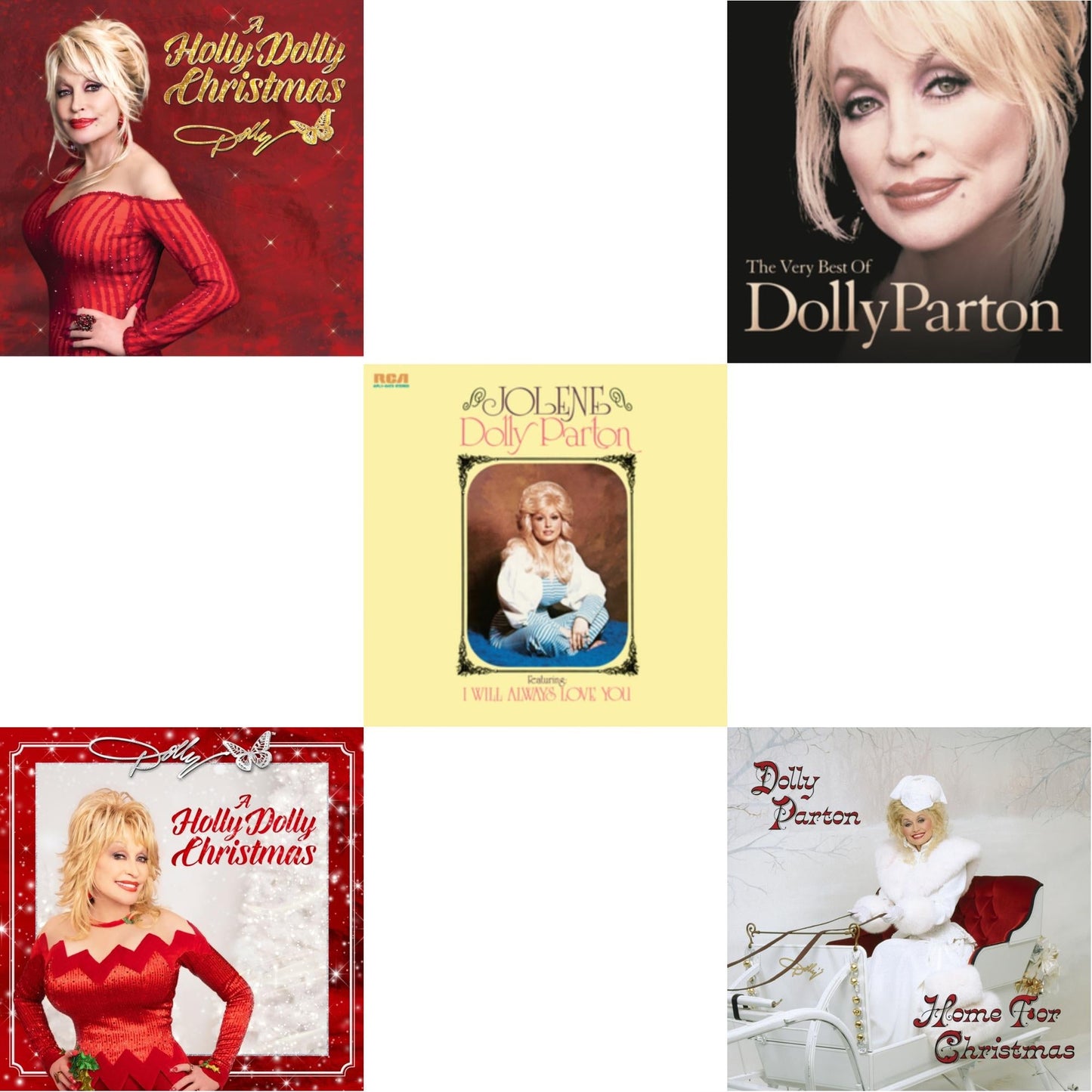 Holly Dolly Christmas (Ultimate Deluxe Edition) & Holly Dolly Christmas (Opaque Red LP Vinyl) & Jolene (140G/Dl Insert) & Very Best Of Dolly Parton (2LP) & Home For Christmas (140G)
