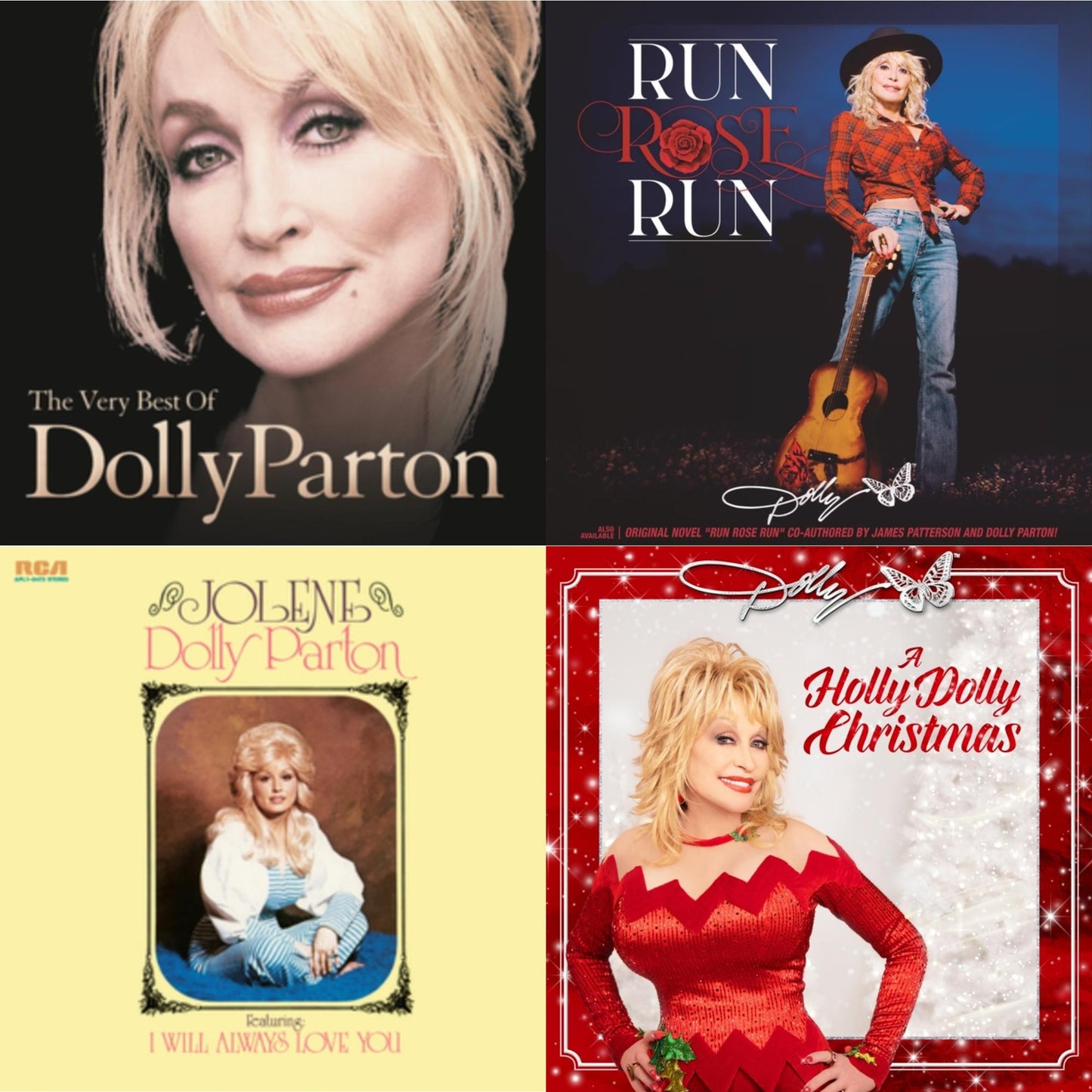Dolly Parton - Holly Dolly Christmas (Opaque Red LP Vinyl) & Jolene (140G/Dl Insert) & Run Rose Run & Very Best Of Dolly Parton (2LP)