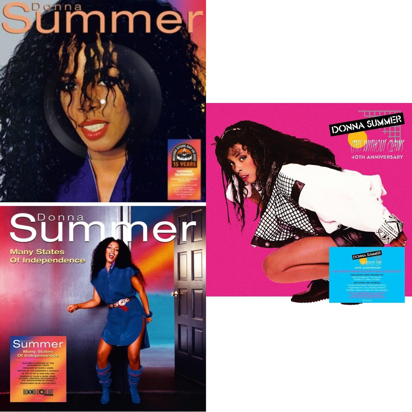 Donna Summer (40Th Anniversary/Picture Disc) & Many States Of Independence (Color LP Vinyl) & Cats Without Claws (140G/Pink & White Vinyl/2LP) (40Th Anniversary)