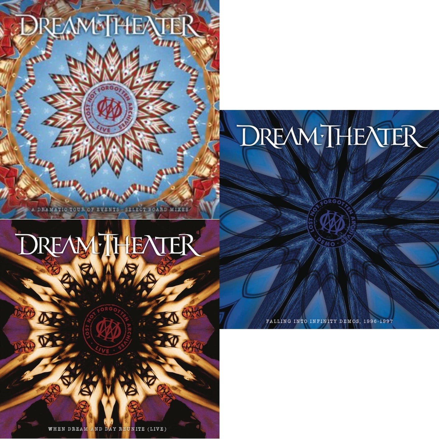 Lost Not Forgotten Archives: A Dramatic Tour Of Events (3LP/2CD/180G/Gatefold/Import) & Lost Not Forgotten Archives: When Dream And Day Reunite (Live) (2LP/CD) & Lost Not Forgotten Archives: Falling Into Infinity Demos, 1996-1997 (3LP/2CD/Sky Blue Vinyl)
