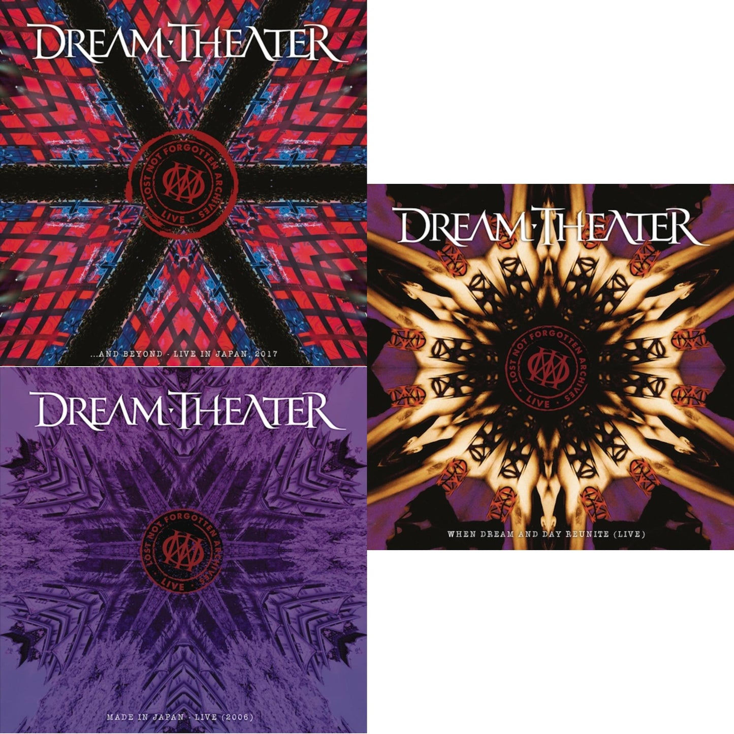 Lost Not Forgotten Archives: When Dream And Day Reunite (Live) (2LP/CD) & Lost Not Forgotten Archives: ... & Beyond - Live In Japan, 2017 (2LP/CD) & Lost Not Forgotten Archives: Made In Japan - Live (2006) (2LP/CD)