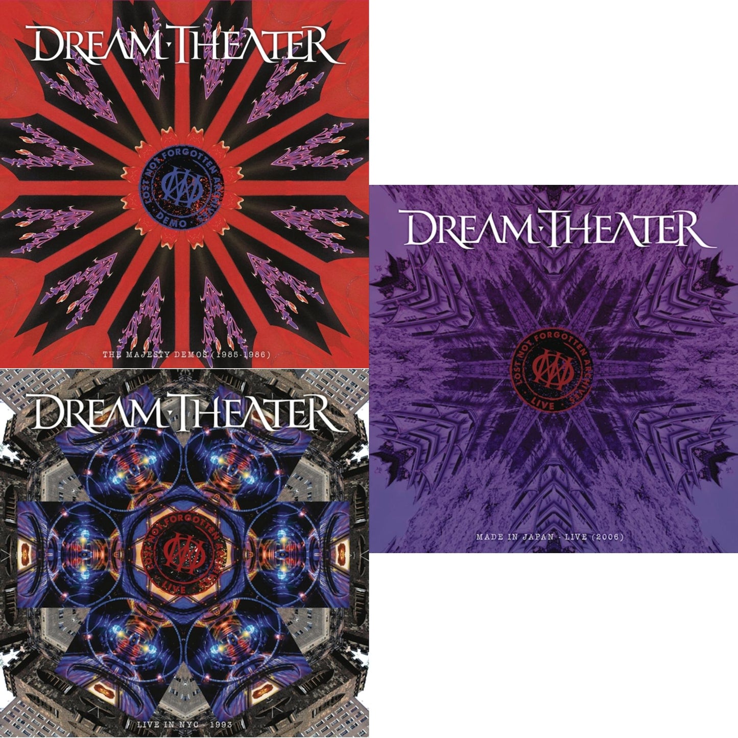 Lost Not Forgotten Archives: The Majesty Demos (1985-1986) (2LP/CD) & Lost Not Forgotten Archives: Live In Nyc - 1993 (3LP/2CD) & Lost Not Forgotten Archives: Made In Japan - Live (2006) (2LP/CD)