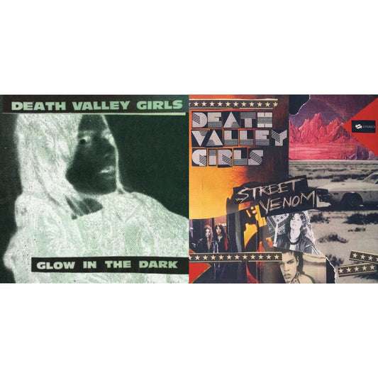 Death Valley Girls - Glow In The Dark (Neon Green & Red W/ Black Splatter LP Vinyl) & Street Venom (Deluxe Edition/Milky Clear W/ Yellow & Red Splatter LP Vinyl) (I)