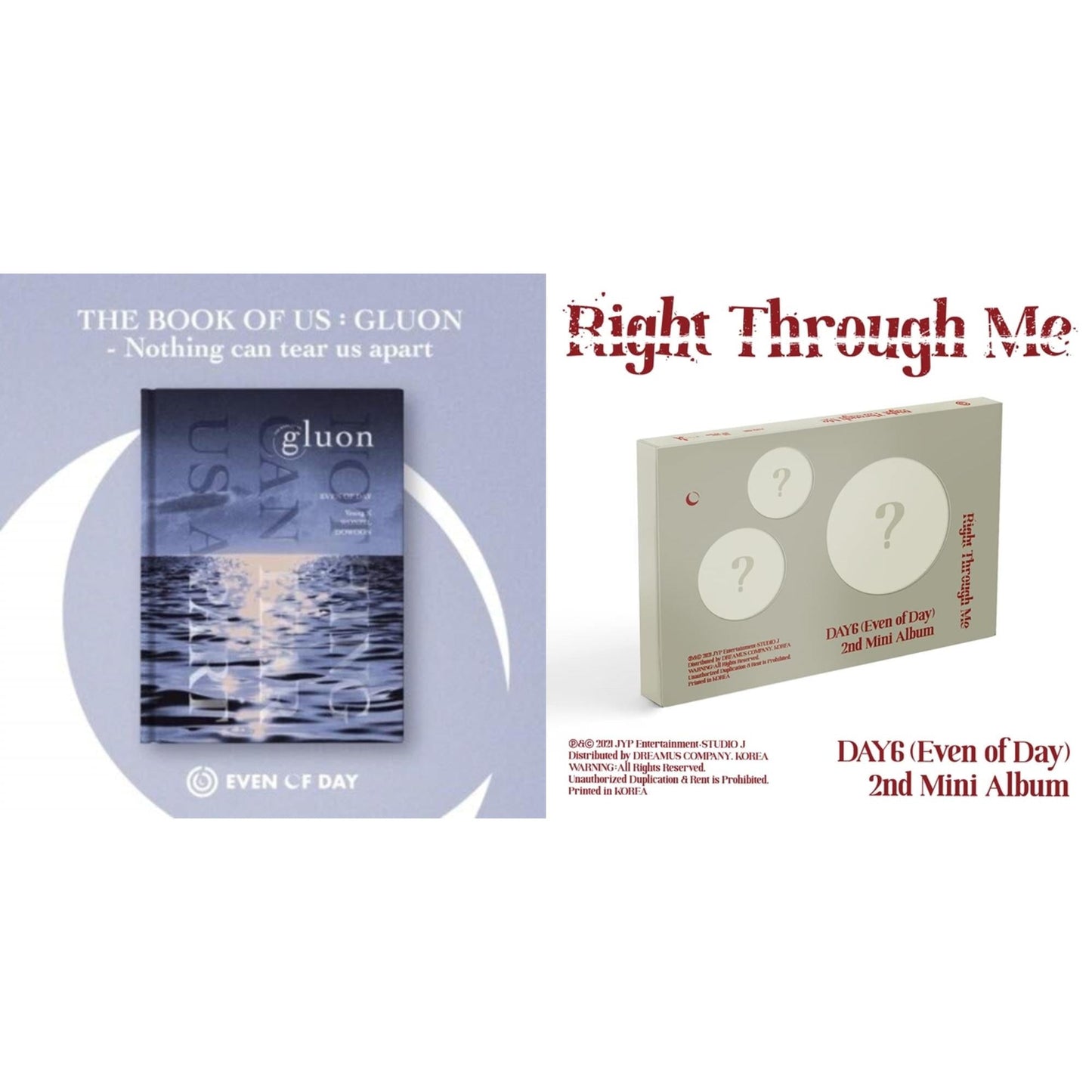 Book Of Us: Gluon - Nothing Can Tear Us Apart (1St Mini Album) & Right Through Me